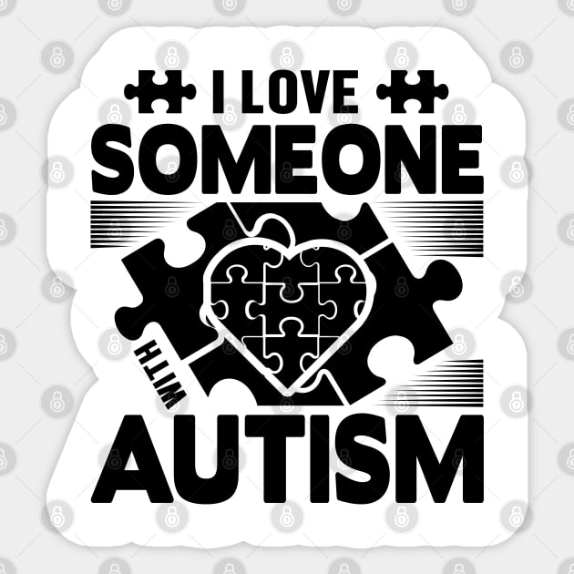 I love someone with autism Sticker by mohamadbaradai